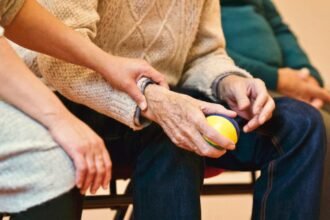 Person Holding a Stress Ball