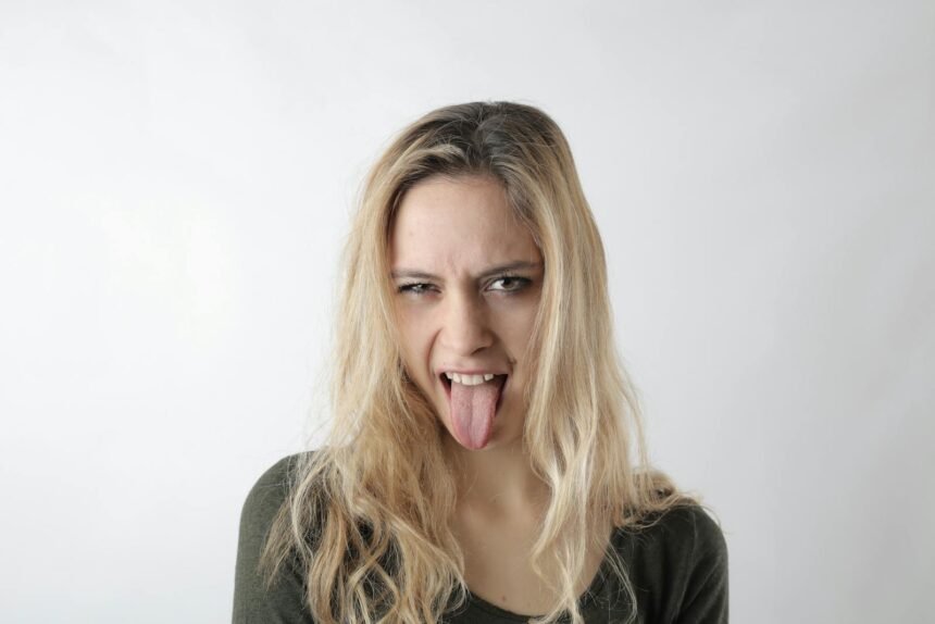 Woman Sticking Her Tongue Out