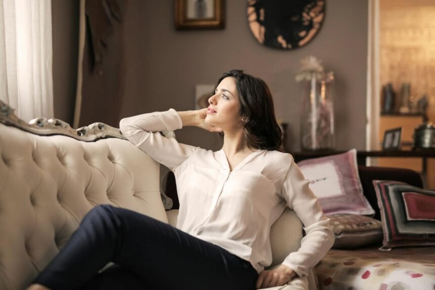 Woman in White Dress Shirt and Black Pants